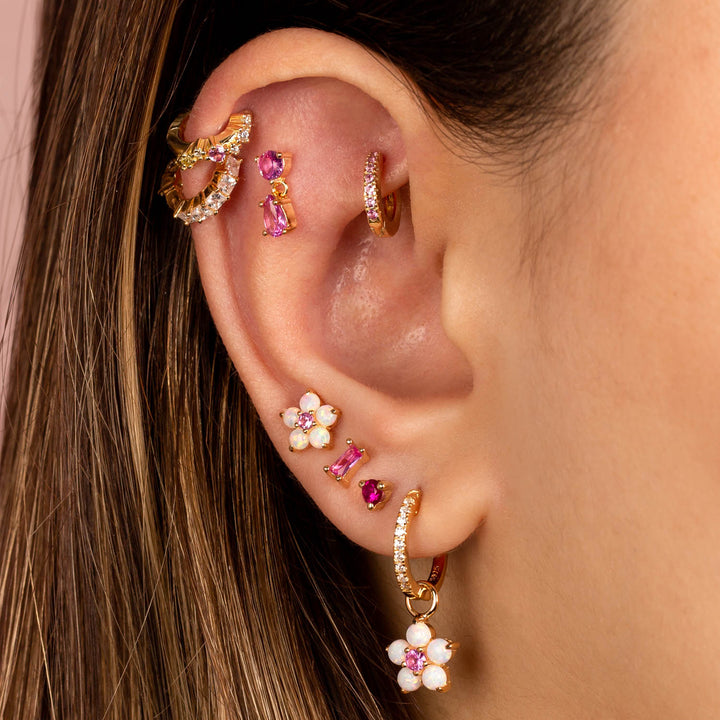  Opal Flower Stud Earring - Adina Eden's Jewels