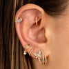  Pavé x Solid Butterfly Stud Earring - Adina Eden's Jewels
