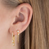  Bezel Chain Huggie Earring - Adina Eden's Jewels