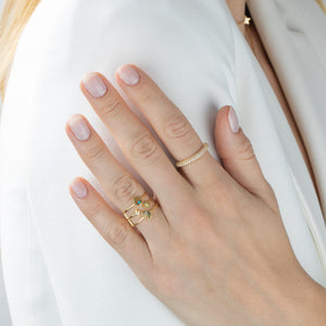  Pavé Round Ring - Adina Eden's Jewels