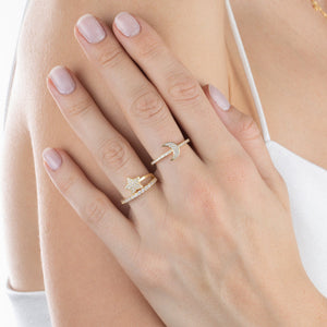  Pavé Double Wrap Star Ring - Adina Eden's Jewels