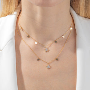  Two In One Stars Necklace/Choker - Adina Eden's Jewels