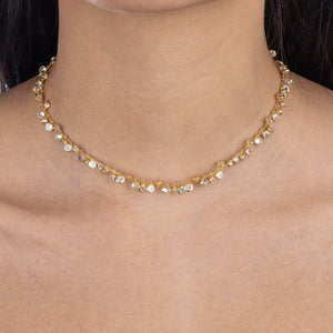  Bezel Dangling Choker - Adina Eden's Jewels