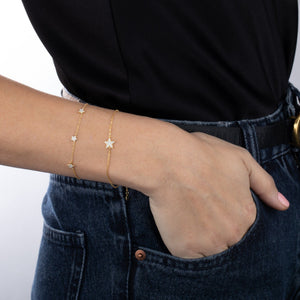  CZ Triple Star Bracelet - Adina Eden's Jewels