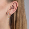  CZ Multi Stone Drop Stud Earring - Adina Eden's Jewels