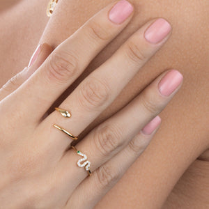  CZ Snake Ring - Adina Eden's Jewels