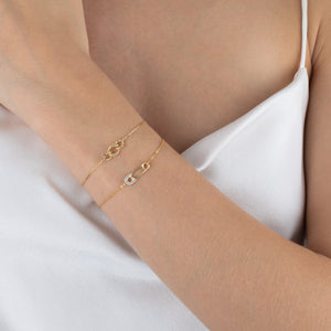  CZ Safety Pin Bracelet - Adina Eden's Jewels