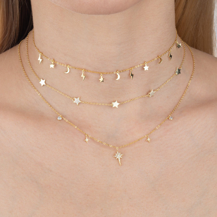  Solid Celestial Charms Choker - Adina Eden's Jewels