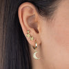  CZ Moon Huggie Earring - Adina Eden's Jewels