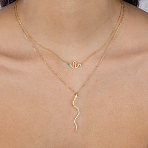  Pavé Snake Necklace - Adina Eden's Jewels