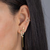  CZ Mini Snake Stud Earring - Adina Eden's Jewels