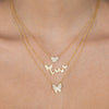  Pavé X Solid Multi Butterfly Necklace - Adina Eden's Jewels
