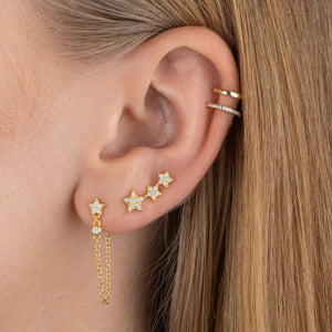  Pavé X Solid Ear Cuff - Adina Eden's Jewels