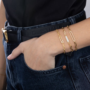  CZ Bar Link Bracelet - Adina Eden's Jewels
