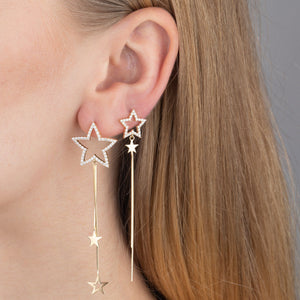  Pavé Star Drop Earring - Adina Eden's Jewels