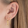  Pavé X Bezel Chain Huggie Earring - Adina Eden's Jewels