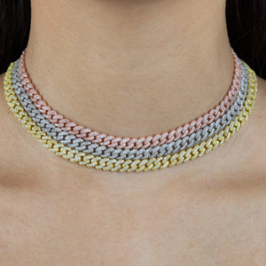  XS Pavé Chain Link Choker - Adina Eden's Jewels