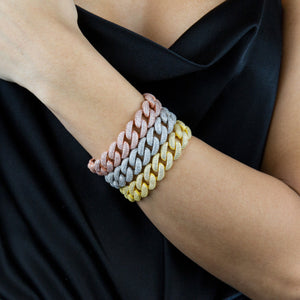  XL Pavé Chain Link Bracelet - Adina Eden's Jewels