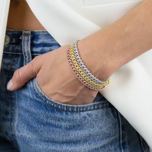  XS Pavé Chain Link Bracelet - Adina Eden's Jewels