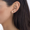  Heart Ear Threader Earring 14K - Adina Eden's Jewels