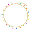 Multi-Color Rainbow Figaro Chain Anklet - Adina Eden's Jewels