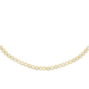 Gold Bezel Tennis Choker - Adina Eden's Jewels
