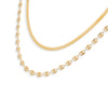 Gold Mariner X Herringbone Necklace Combo Set - Adina Eden's Jewels