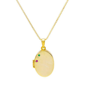 Multi-Color Shape Locket Necklace - Adina Eden's Jewels