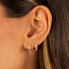  Pavé Rounded Huggie Earring 14K - Adina Eden's Jewels