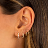  Mini Multi Baguette Huggie Earring 14K - Adina Eden's Jewels