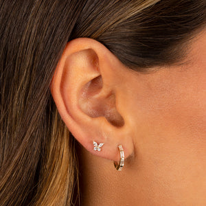  Mini Multi Baguette Huggie Earring 14K - Adina Eden's Jewels