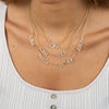  Double Pavé Block Nameplate Chain Necklace - Adina Eden's Jewels
