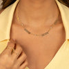  CZ Cuban Multi Namplate Necklace - Adina Eden's Jewels