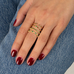  Goddess Green Ring Combo Set - Adina Eden's Jewels