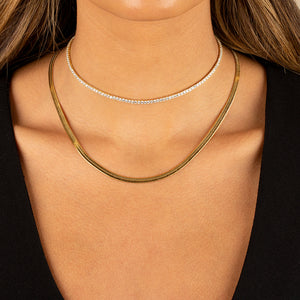  Diamond & Chain Necklace Combo Set - Adina Eden's Jewels