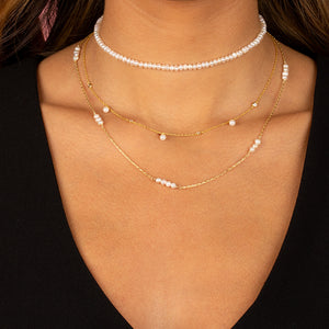  Pearl Girl Necklace Combo Set - Adina Eden's Jewels