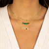  Pavé X Colored Teardrop Pendant Necklace - Adina Eden's Jewels