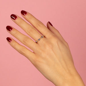  Multi Enamel Evil Eye Ring 14k - Adina Eden's Jewels