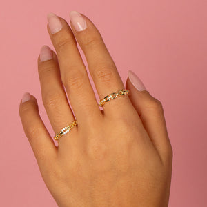  CZ Chain Link Ring - Adina Eden's Jewels