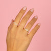  Graduated Pavé Claw Wrap Ring - Adina Eden's Jewels