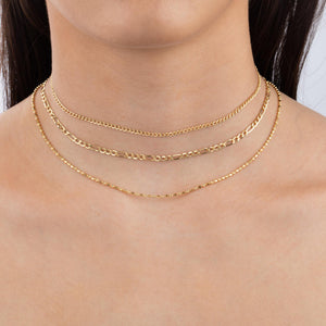  Square Beaded Necklace 14K - Adina Eden's Jewels