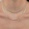  CZ Triangle Cuban Chain Necklace - Adina Eden's Jewels