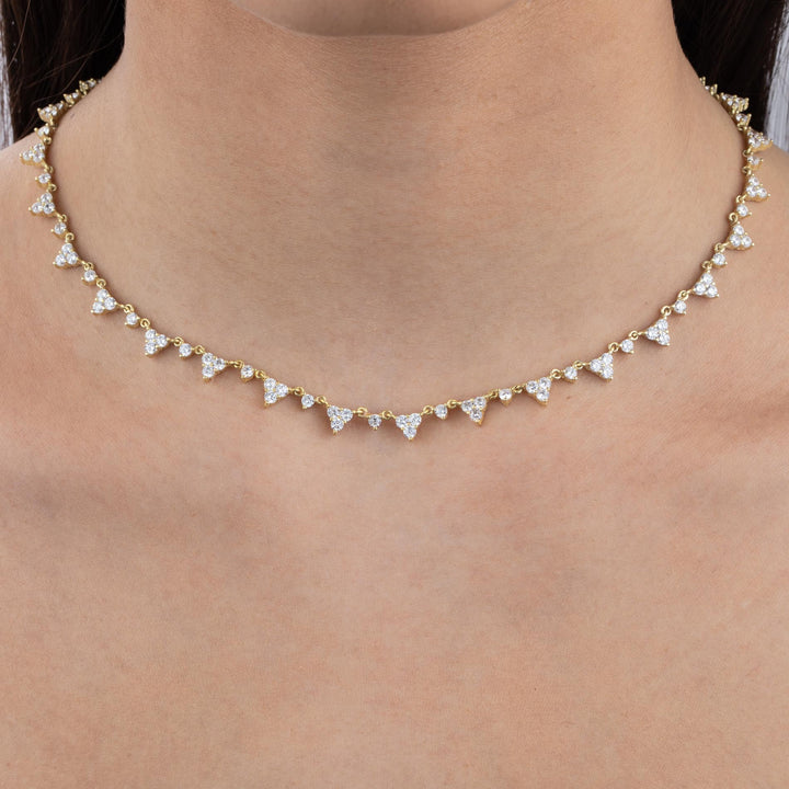  CZ Cluster Necklace - Adina Eden's Jewels