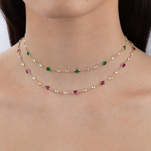  Bezel Multi Shape CZ Choker - Adina Eden's Jewels