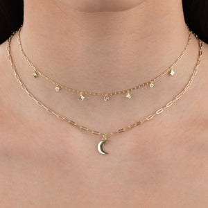  Solid Crescent Link Necklace - Adina Eden's Jewels