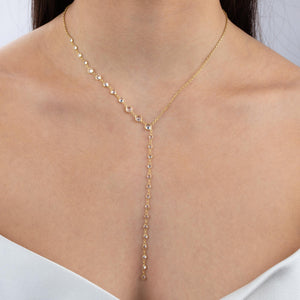  Bezel One Sided Lariat - Adina Eden's Jewels