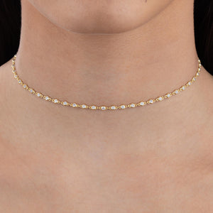  Bezel Chain Choker - Adina Eden's Jewels