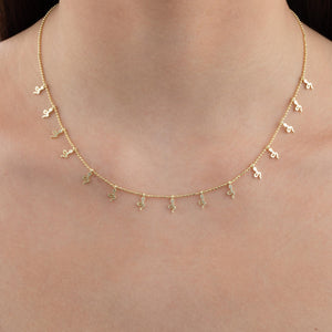  Solid Dangling Snakes Necklace - Adina Eden's Jewels