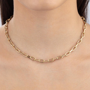  Thick Chain Link Necklace 14K - Adina Eden's Jewels