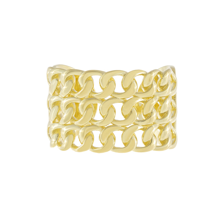  Wide Solid Multi Chain Link Ring - Adina Eden's Jewels